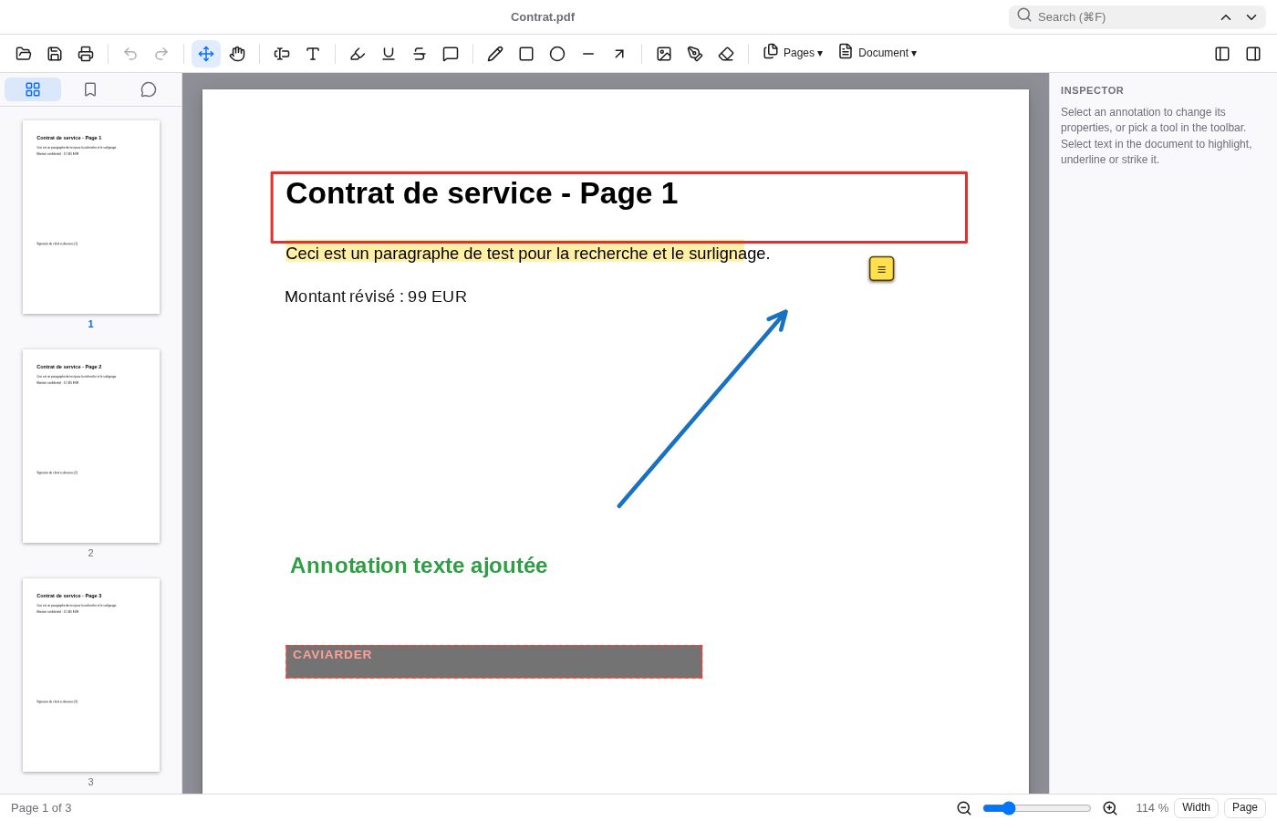 WyzePDF with highlights, arrows, text and a redaction on a PDF page